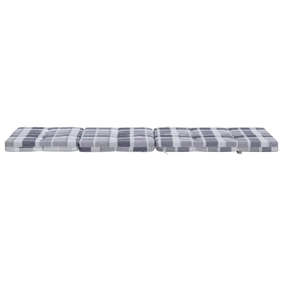 Coussins de chaise longue lot de 2 gris motif à carreaux - 8