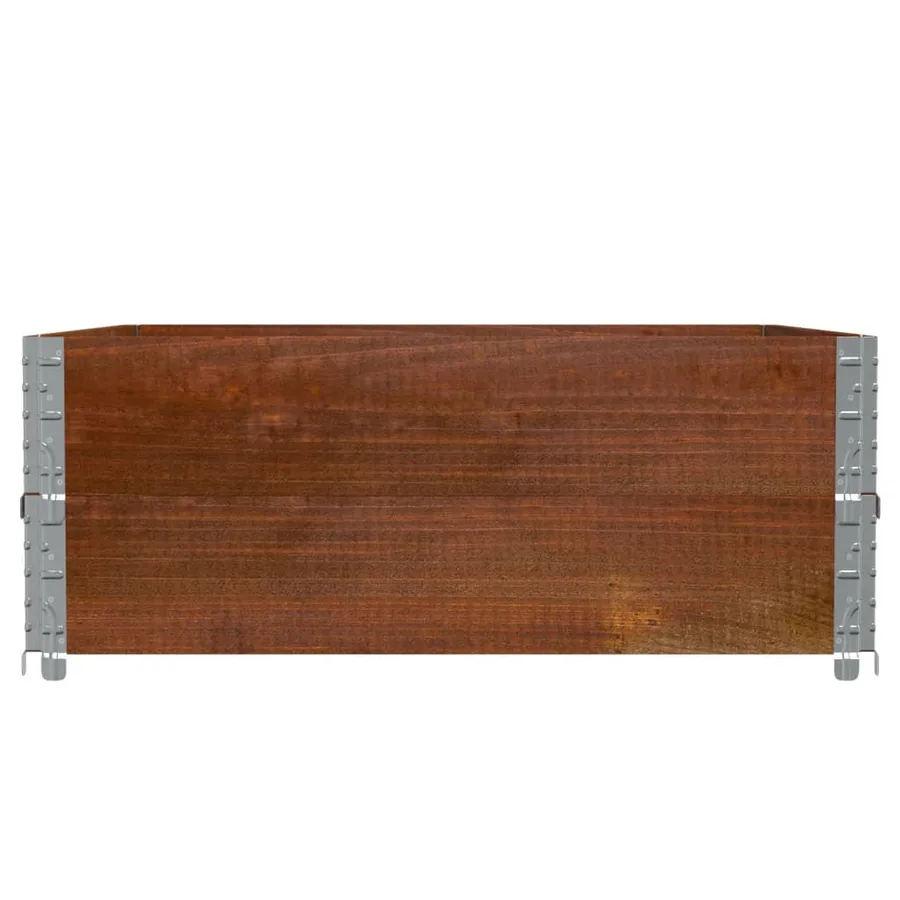 Jardinière marron 100x100 cm bois massif de pin - 4