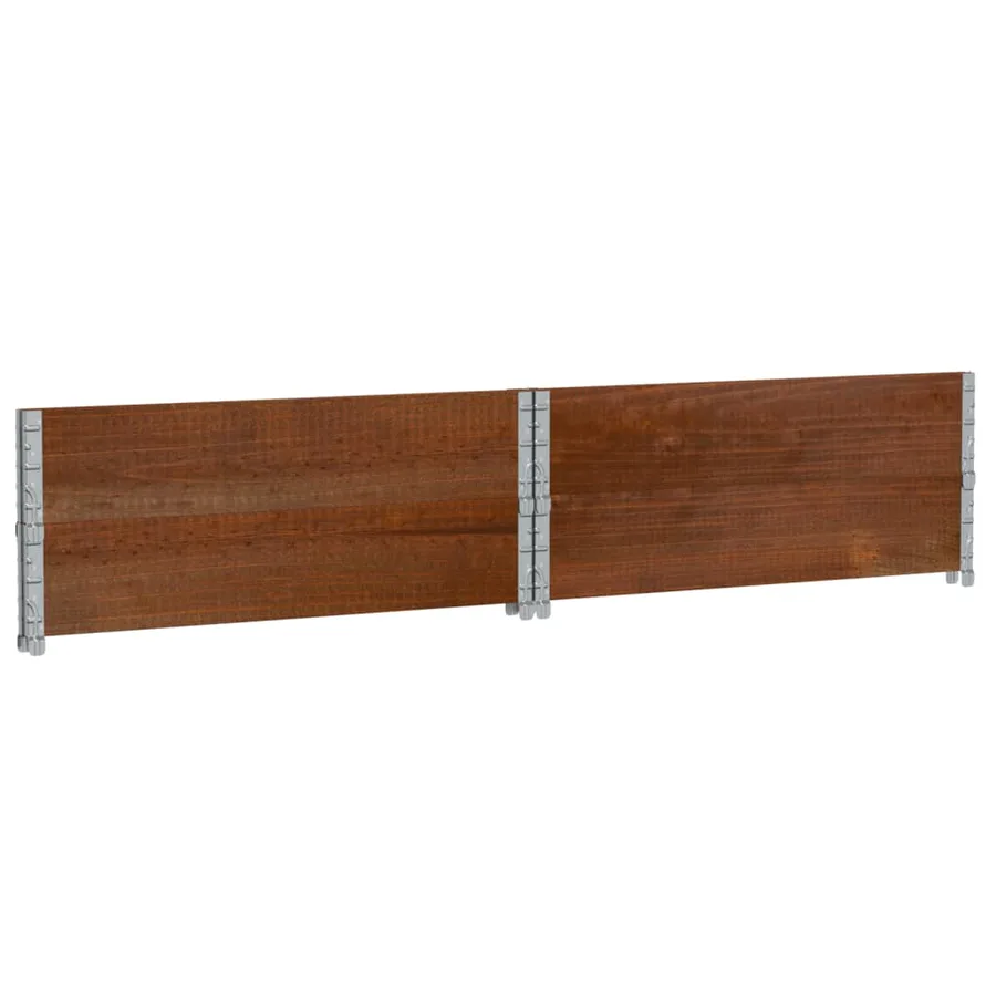 Jardinière marron 100x100 cm bois massif de pin - 6