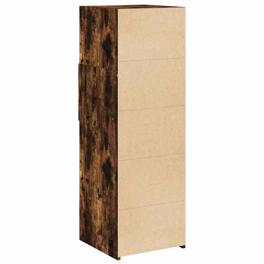 Buffet haut chêne fumé 40x42,5x124 cm bois d'ingénierie - 6