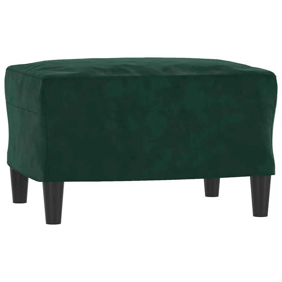 Ensemble de canapés 3 pcs avec coussins Vert foncé Velours - 5