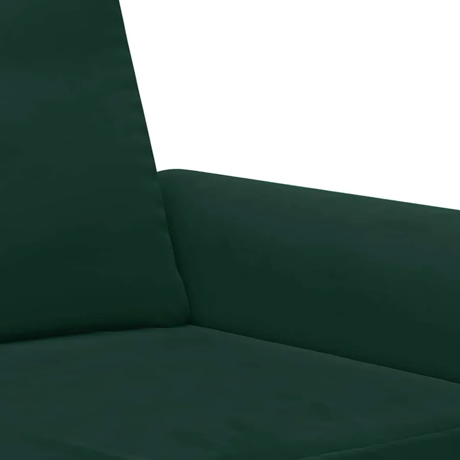 Ensemble de canapés 3 pcs avec coussins Vert foncé Velours - 6