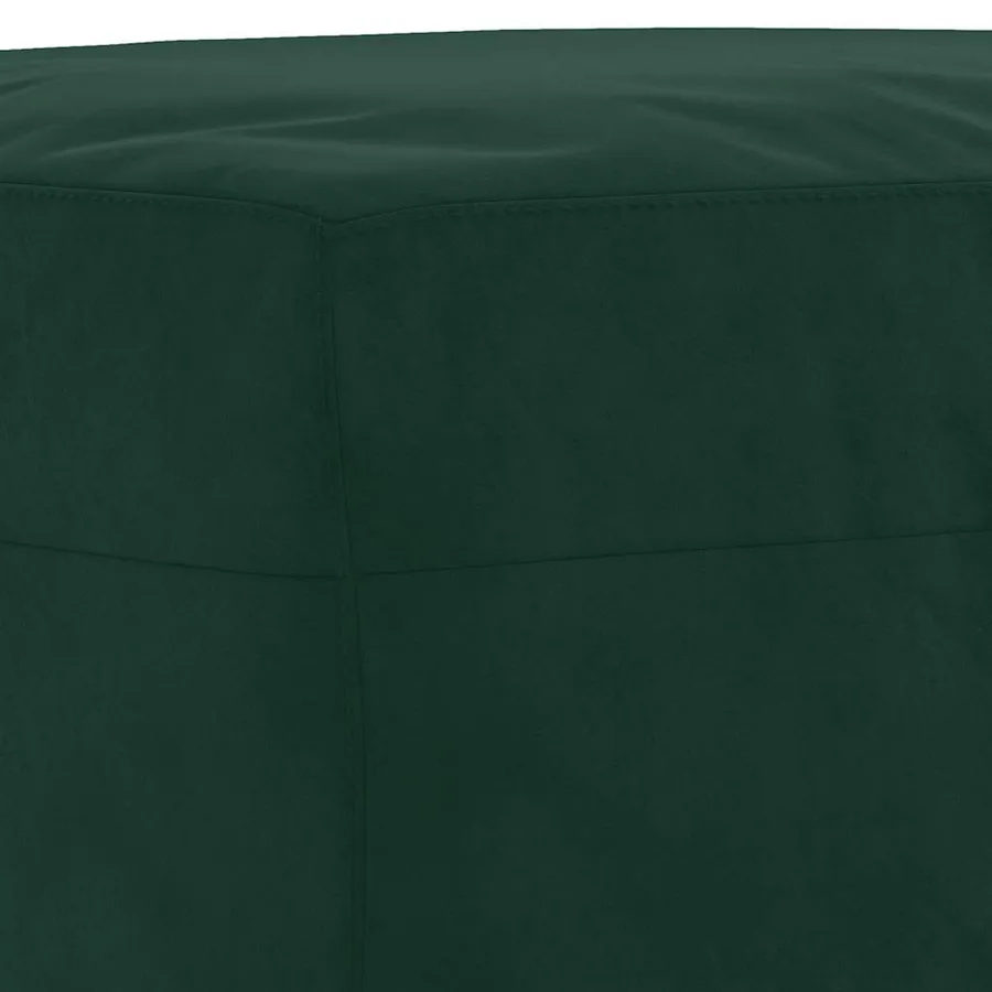 Ensemble de canapés 3 pcs avec coussins Vert foncé Velours - 7