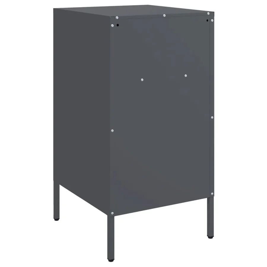 Tables de chevet 2 pcs anthracite 36x39x68 cm acier - 8