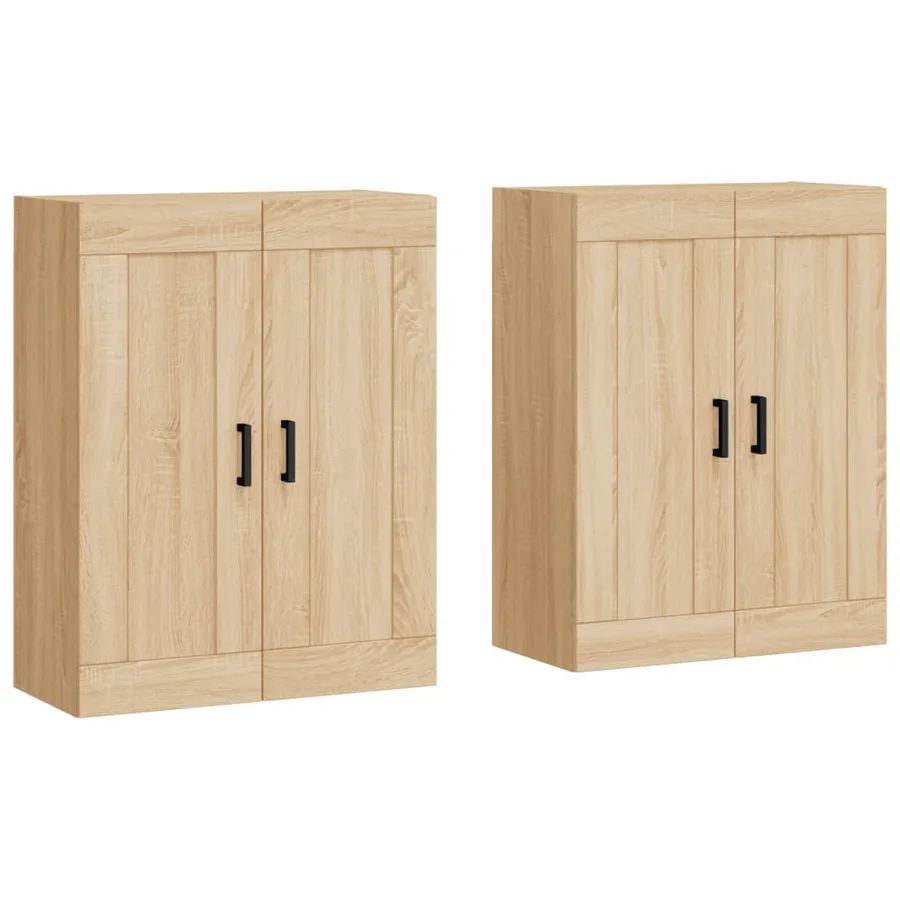 Armoires murales 2 pcs chêne sonoma bois d'ingénierie - 2