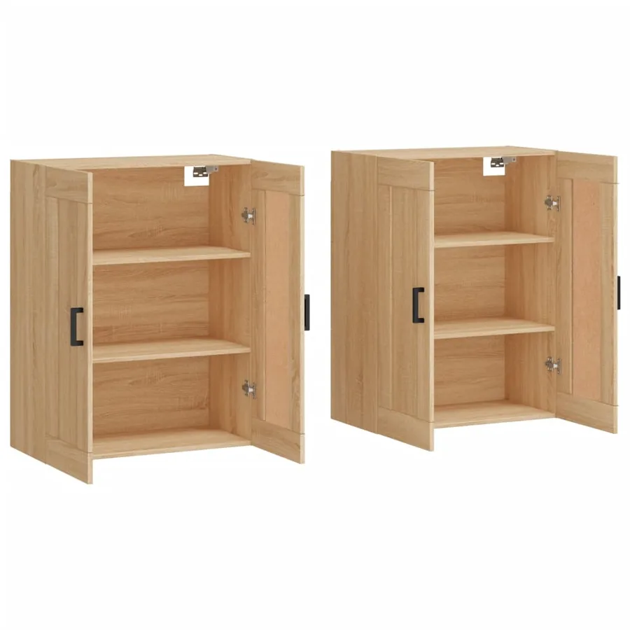 Armoires murales 2 pcs chêne sonoma bois d'ingénierie - 4