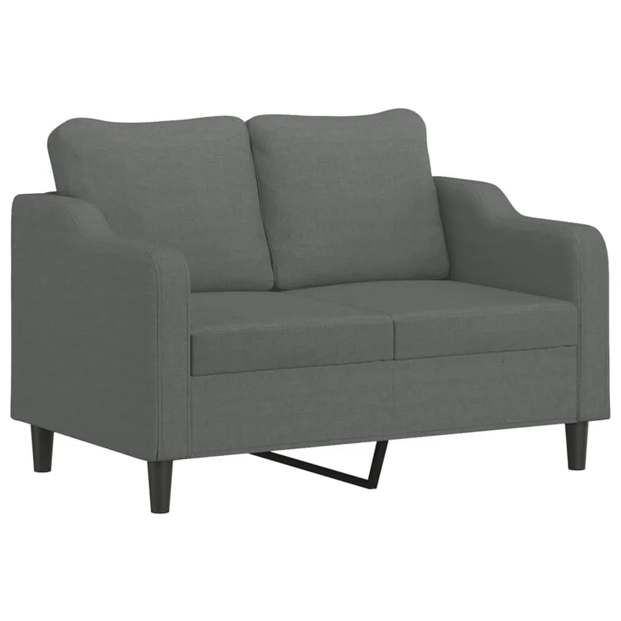 Ensemble de canapés 3 pcs avec coussins Gris foncé Tissu - 3