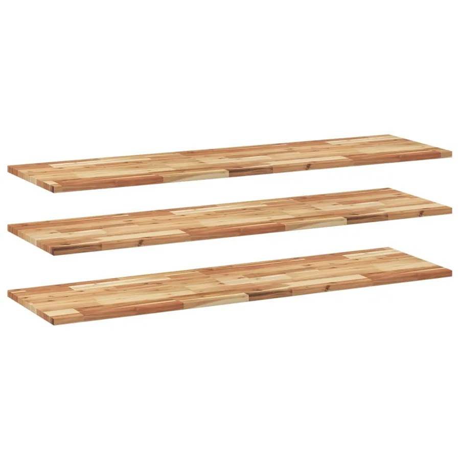 Étagères flottantes 3 pcs 140x40x2 cm acacia massif à l'huile - 2