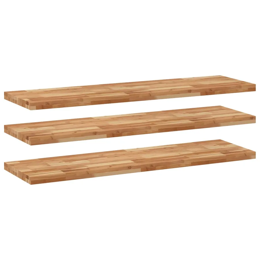 Étagères flottantes 3 pcs 120x40x4 cm acacia massif à l'huile - 2
