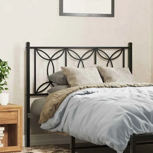 Tête de lit de remplacement métal noir 107 cm