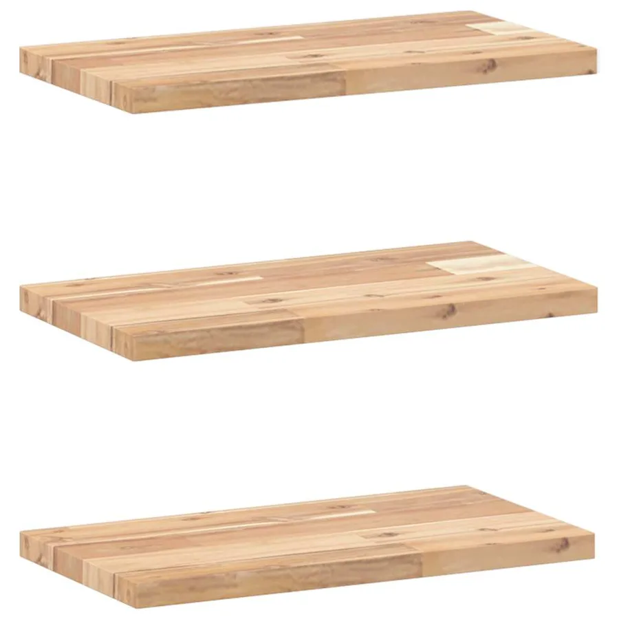 Étagères flottantes 3 pcs 40x20x2 cm acacia massif non traité - 2
