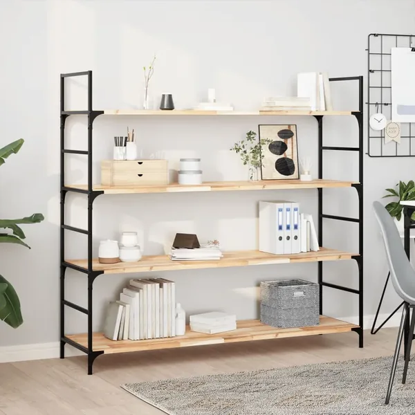 Étagères flottantes 4 pcs 140x40x2 cm acacia massif non traité