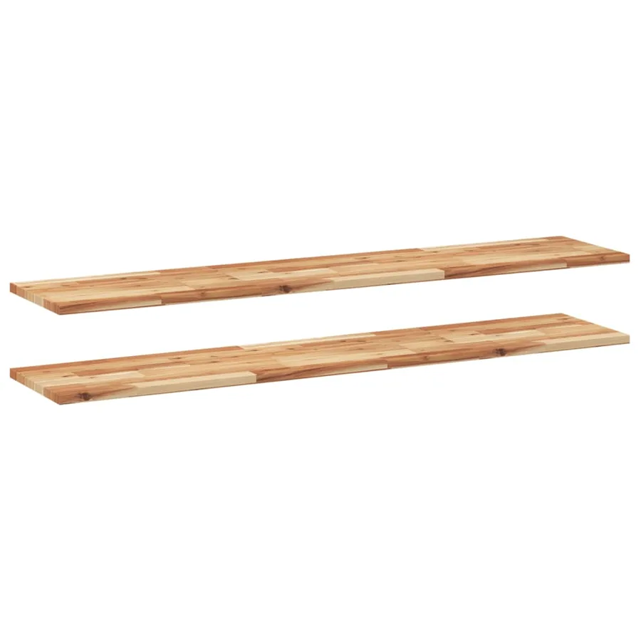 Étagères flottantes 2 pcs 160x30x2 cm acacia massif à l'huile - 2