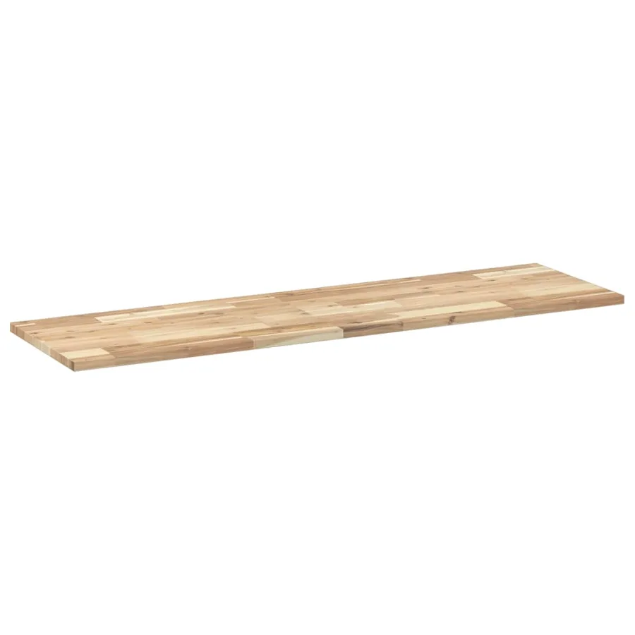 Dessus de meuble de salle de bain non traité bois d'acacia - 6