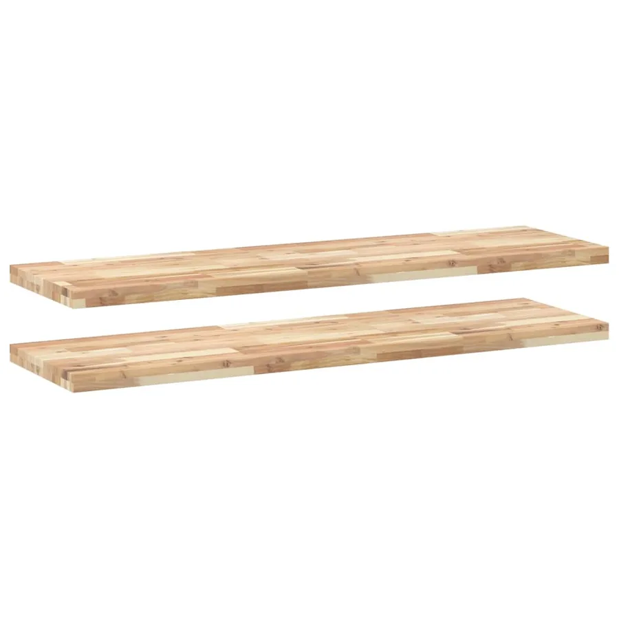 Étagères flottantes 2 pcs 160x40x4 cm acacia massif non traité - 2