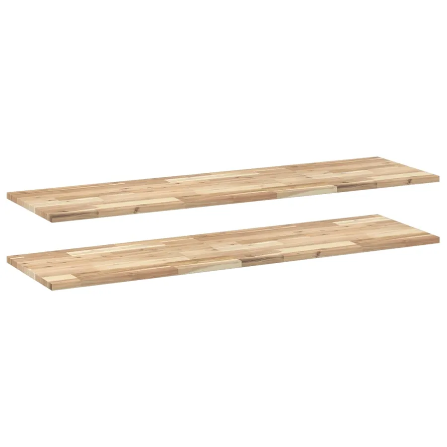 Étagères flottantes 2 pcs 160x40x2 cm acacia massif non traité - 2