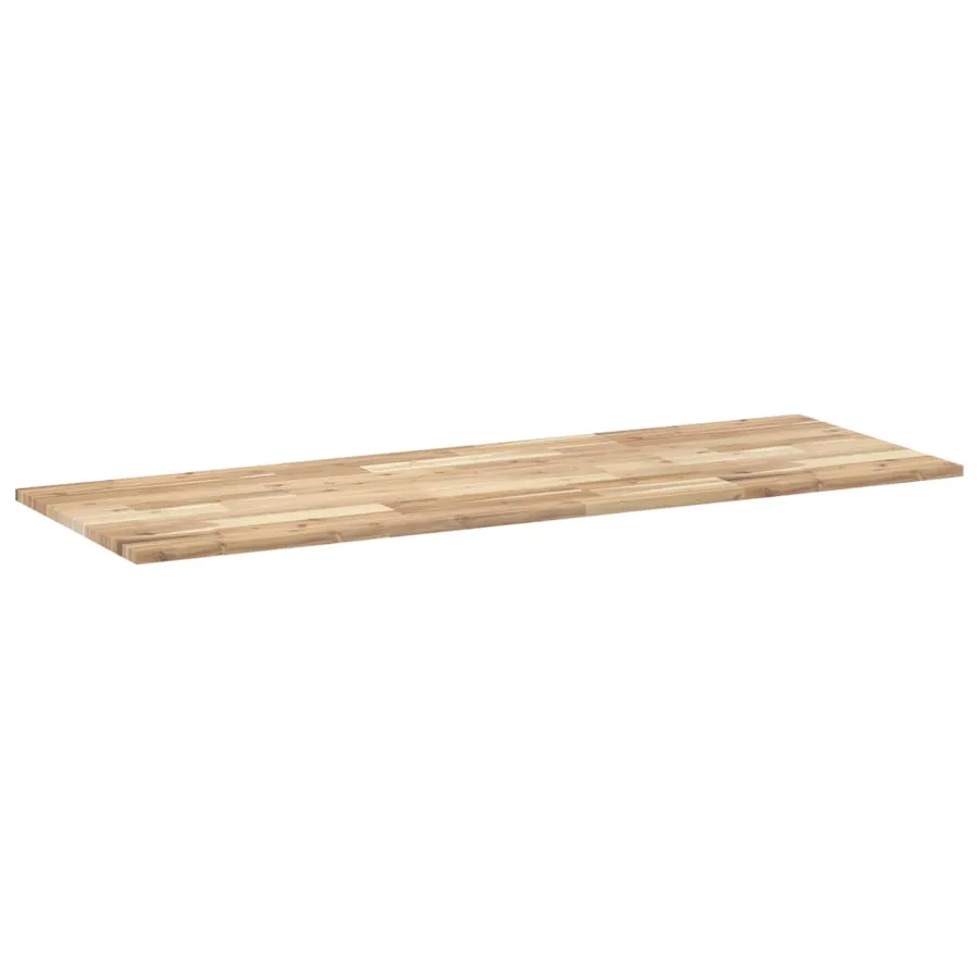 Dessus de meuble de salle de bain non traité bois d'acacia - 4