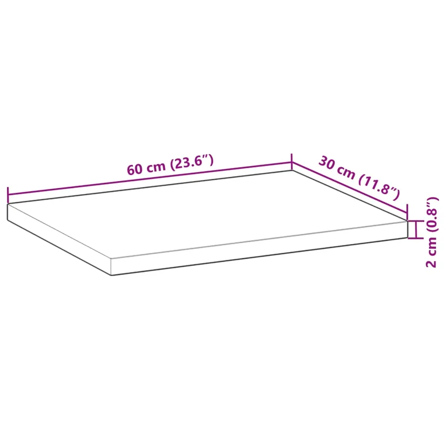 Étagères flottantes 2 pcs 60x30x2 cm acacia massif non traité - 9