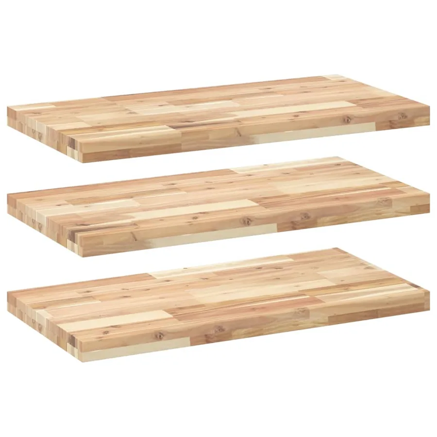 Étagères flottantes 3 pcs 60x40x4 cm acacia massif non traité - 2