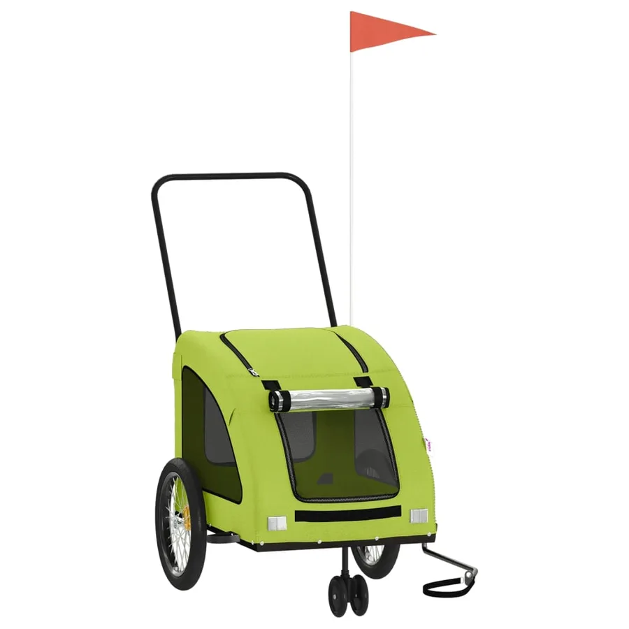 Remorque de vélo pour animaux de compagnie vert - 2