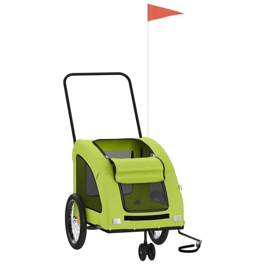 Remorque de vélo pour animaux de compagnie vert - 3