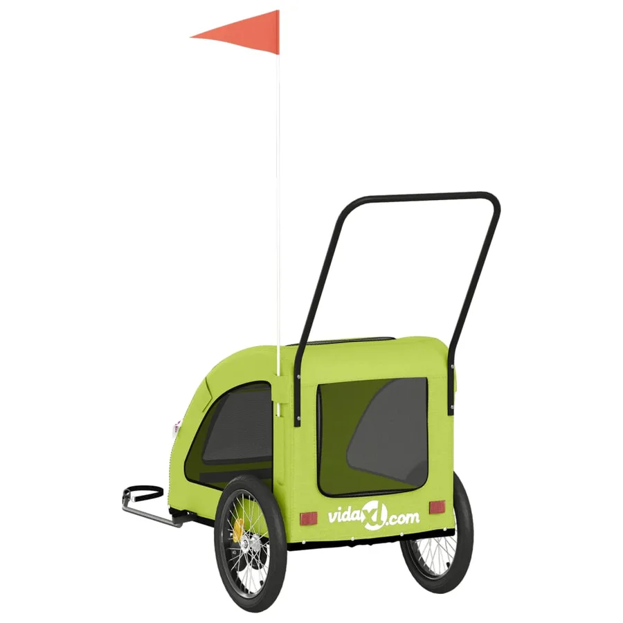 Remorque de vélo pour animaux de compagnie vert - 8