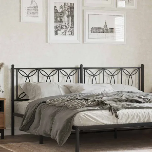 Tête de lit de remplacement métal noir 200 cm