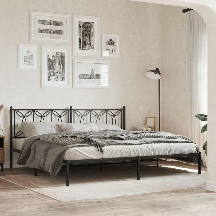Tête de lit de remplacement métal noir 200 cm - 3