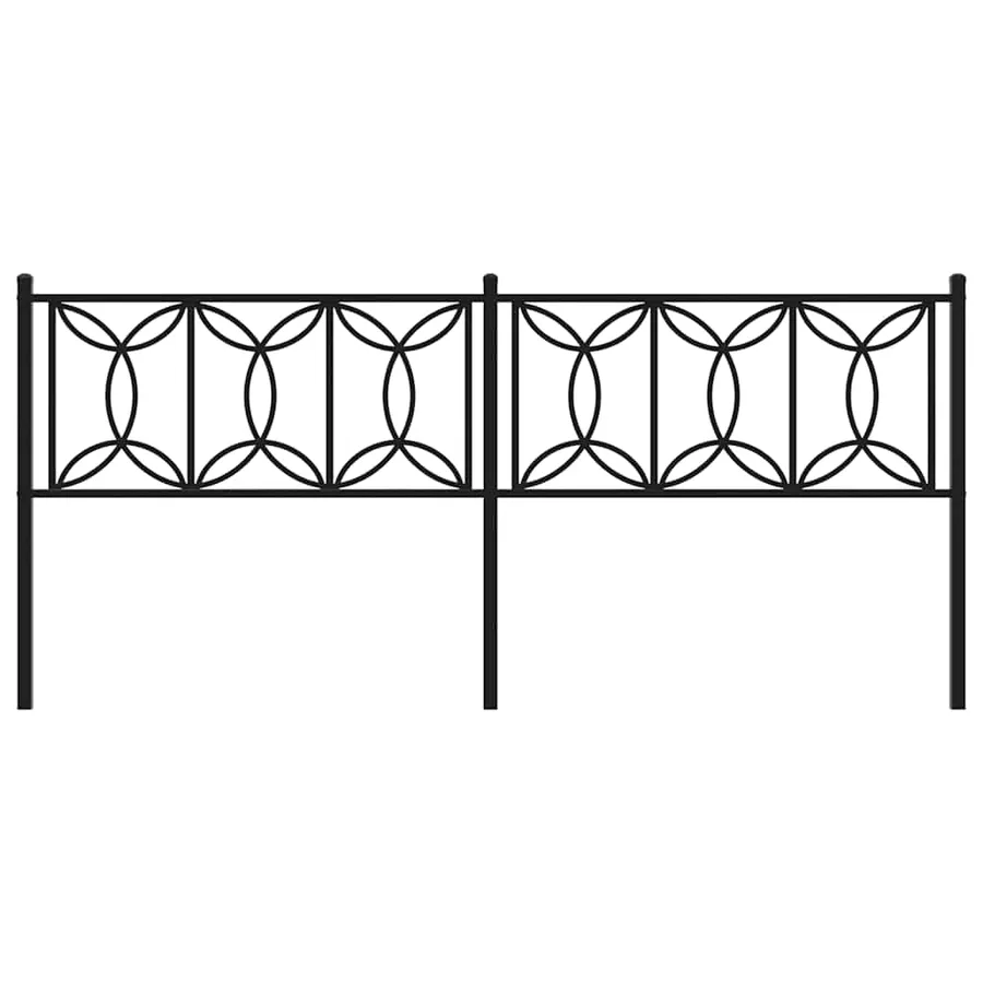 Tête de lit de remplacement métal noir 200 cm - 4