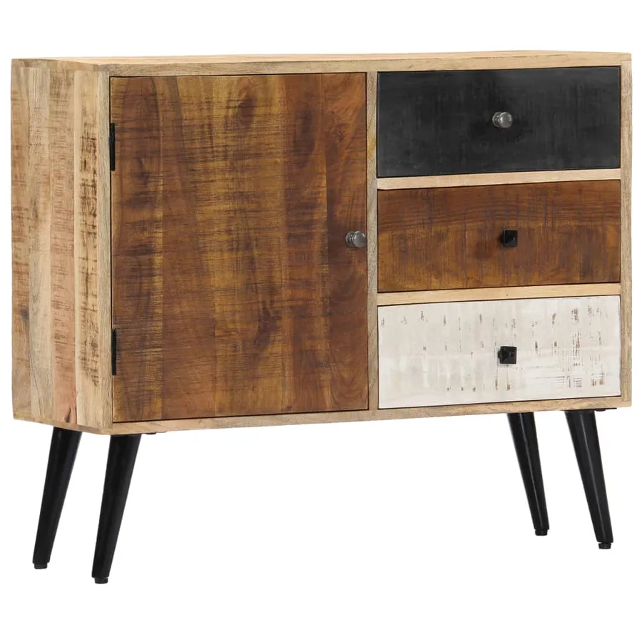 Buffet 88x30x73 cm Bois de manguier massif - 11