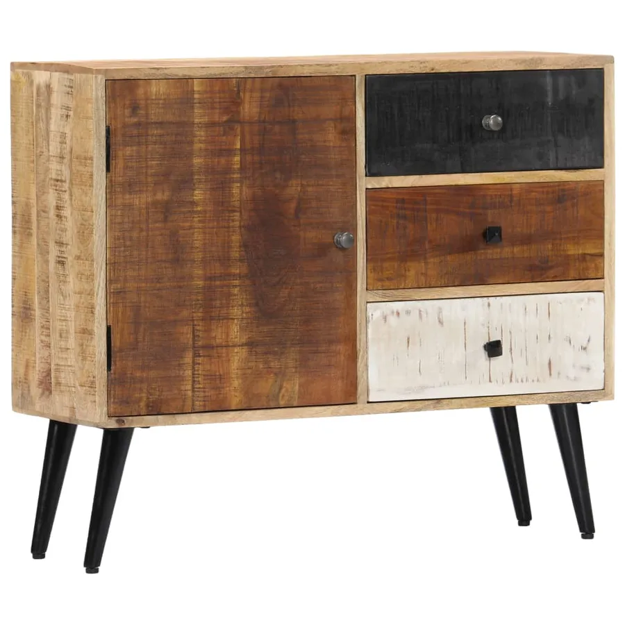 Buffet 88x30x73 cm Bois de manguier massif - 12