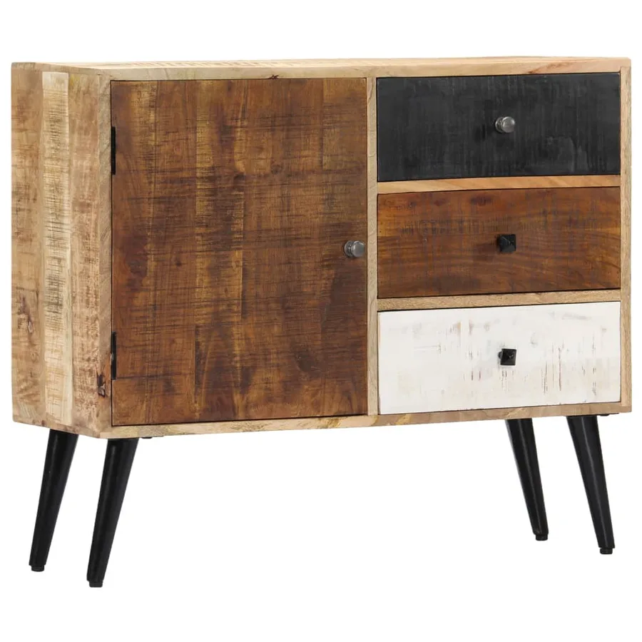 Buffet 88x30x73 cm Bois de manguier massif - 13