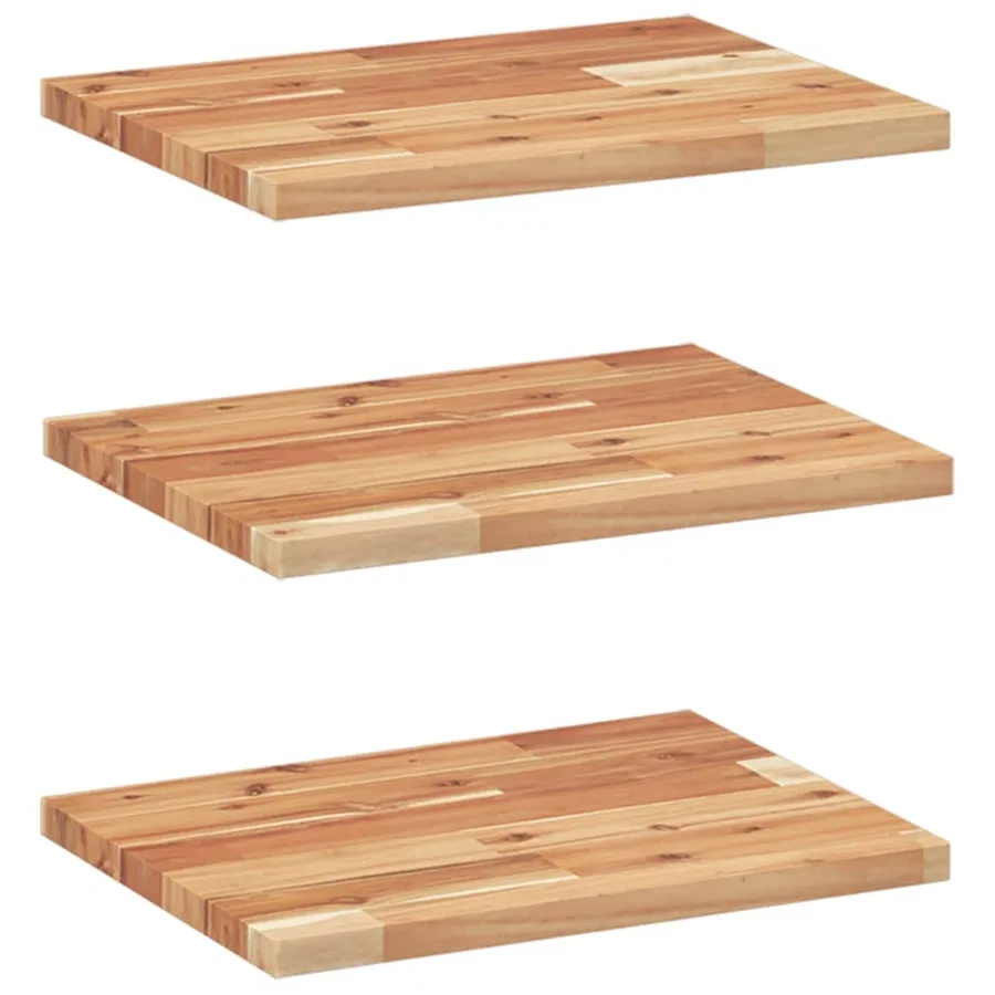 Étagères flottantes 3 pcs 60x30x2 cm acacia massif à l'huile - 2