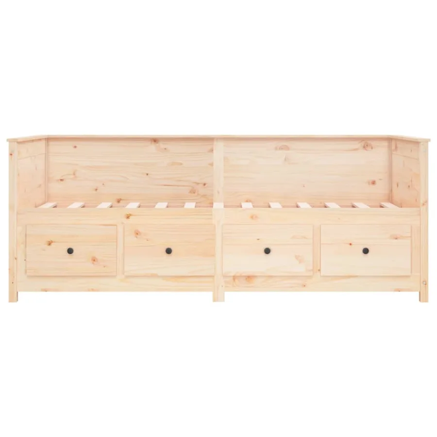 Lit de jour sans matelas 80x200 cm bois de pin massif - 10