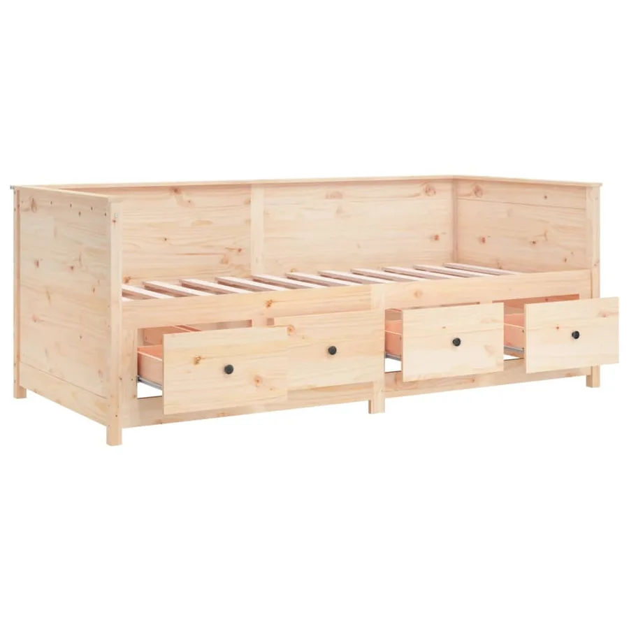 Lit de jour sans matelas 80x200 cm bois de pin massif - 8