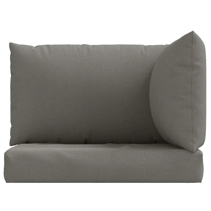 Coussins de palette lot de 3 gris foncé mélangé tissu - 4