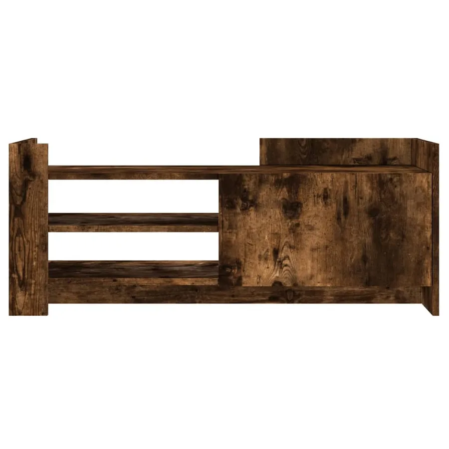 Meuble TV Chêne fumé 100x35x40 cm Bois d'ingénierie - 4