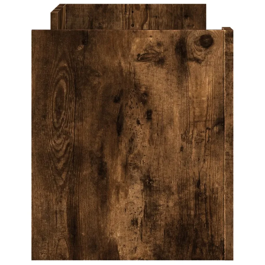 Meuble TV Chêne fumé 100x35x40 cm Bois d'ingénierie - 5
