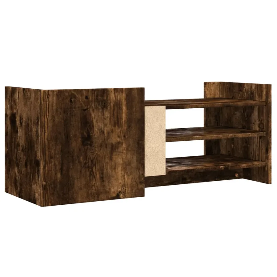 Meuble TV Chêne fumé 100x35x40 cm Bois d'ingénierie - 6