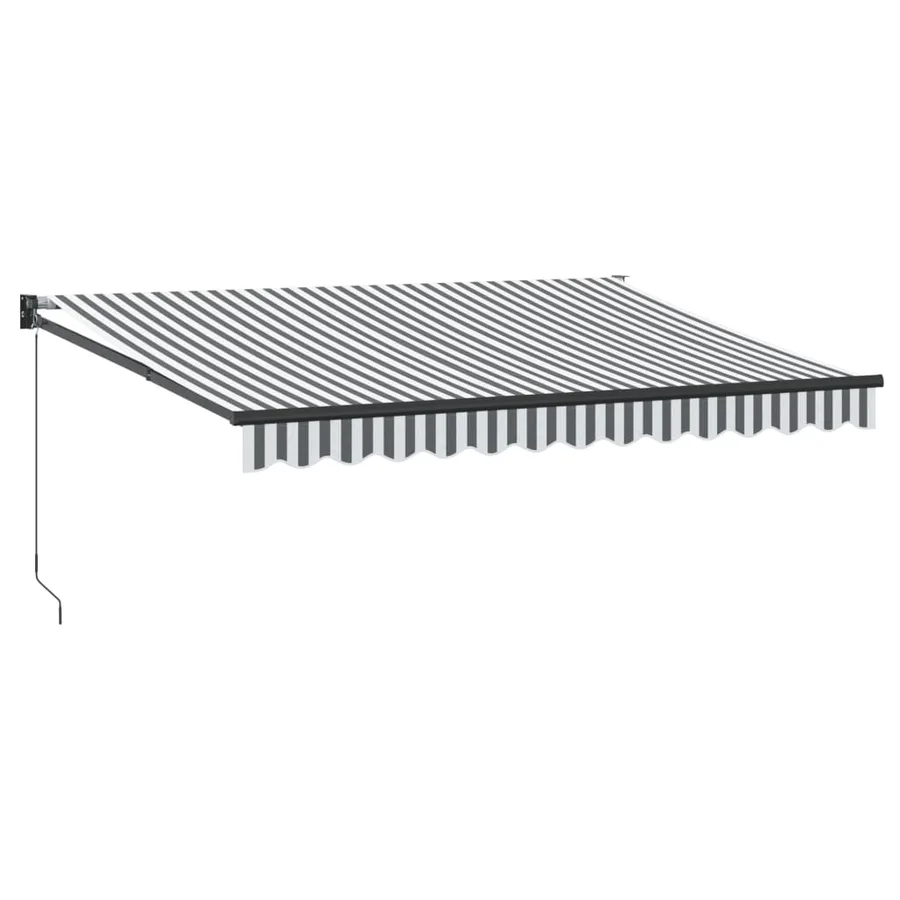Auvent rétractable anthracite et blanc 3,5x2,5m tissu/aluminium - 2