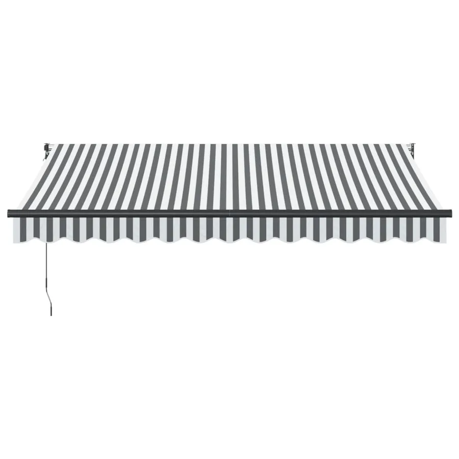 Auvent rétractable anthracite et blanc 3,5x2,5m tissu/aluminium - 3