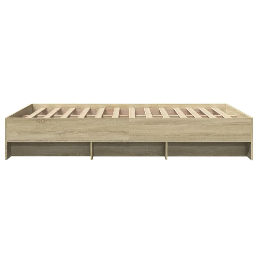 Cadre de lit sans matelas chêne sonoma 140x200 cm - 6