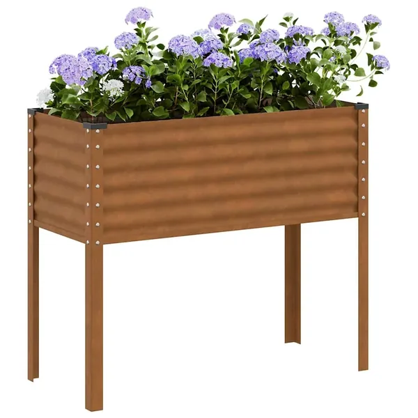 Jardinière de jardin 100 x 45 x 90 cm Acier patiné