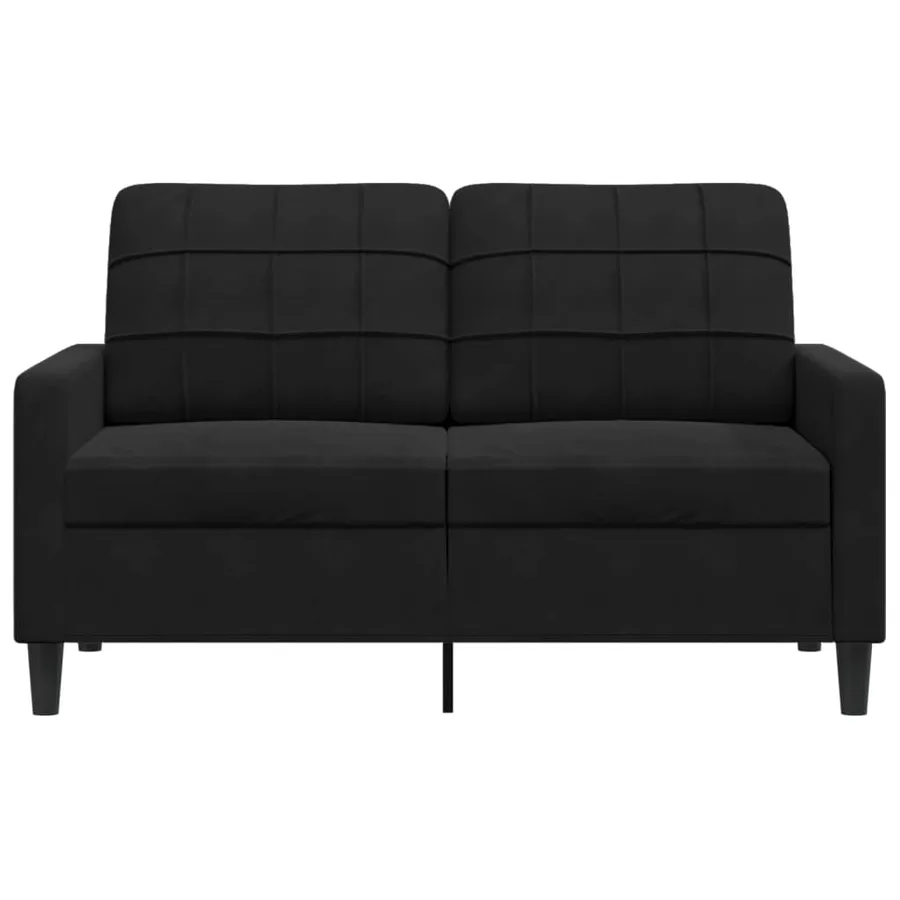 Canapé à 2 places Noir 120 cm Velours - 4