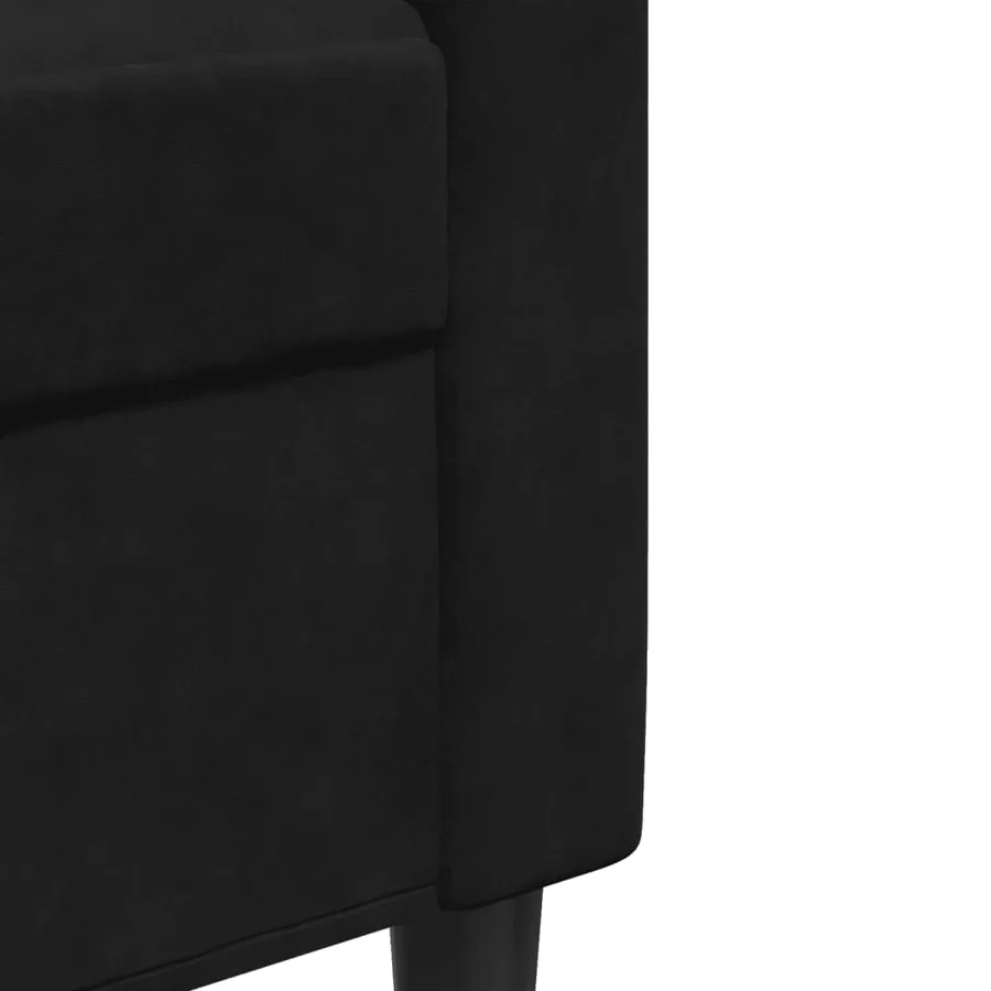 Canapé à 2 places Noir 120 cm Velours - 7