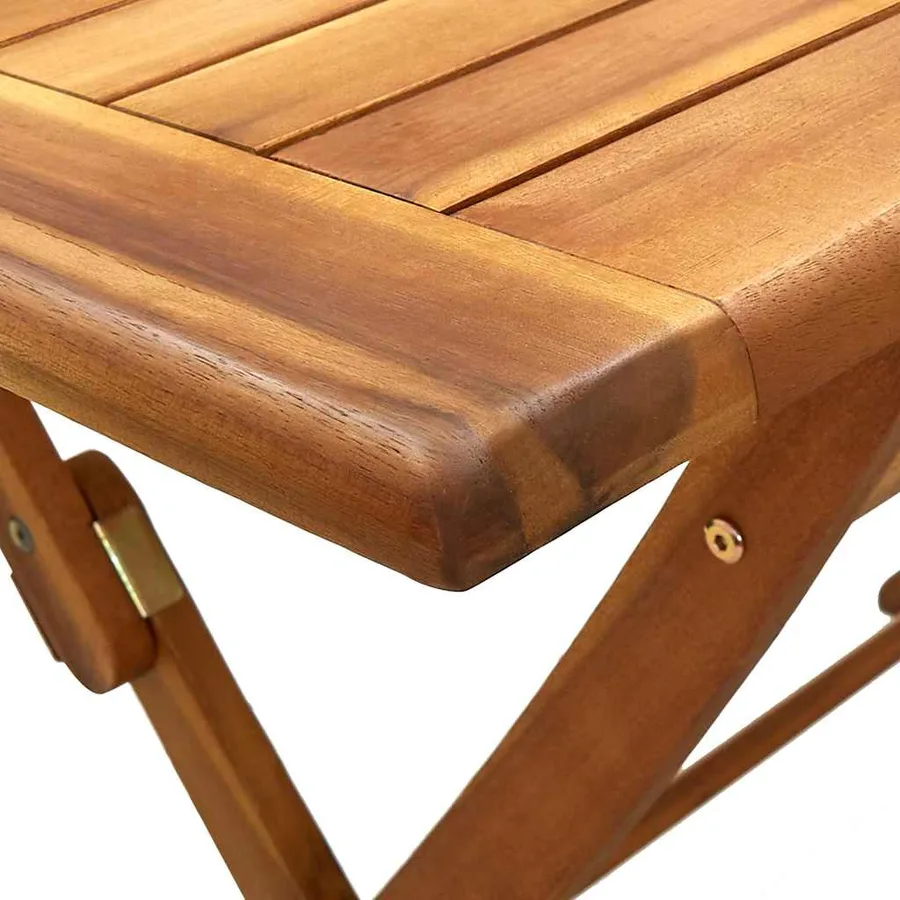 Ensemble à manger de jardin 5pcs beige polypropylène et bois - 11