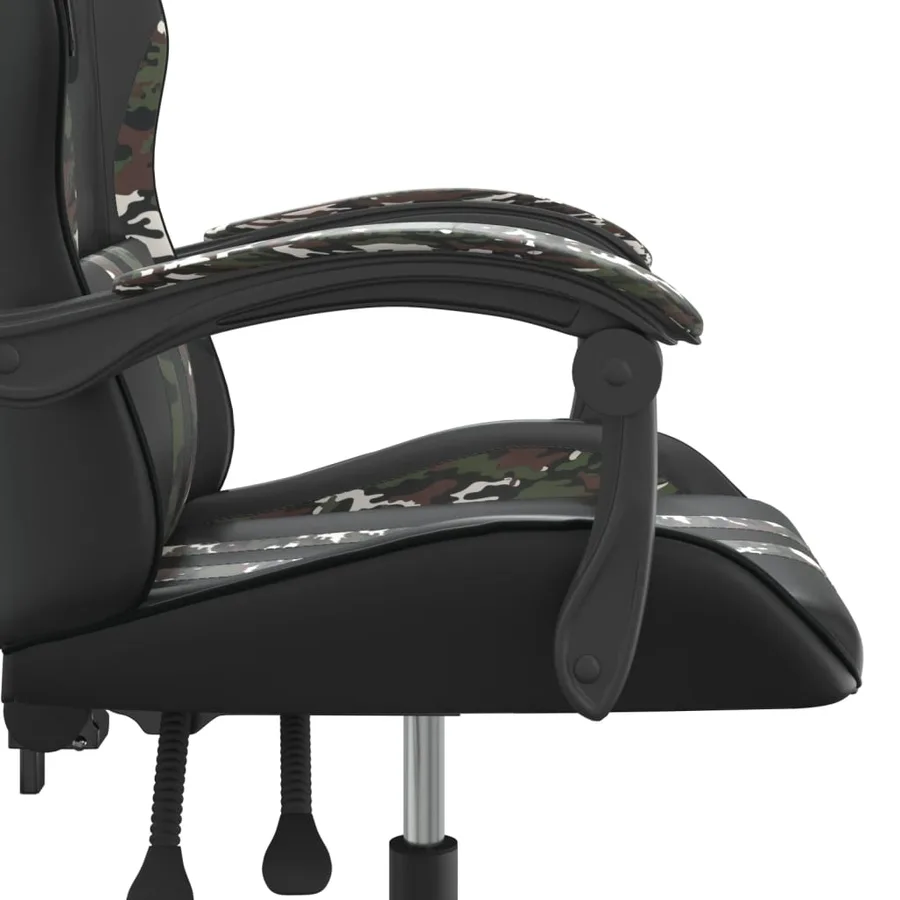Chaise de jeu Noir et camouflage Similicuir - 10