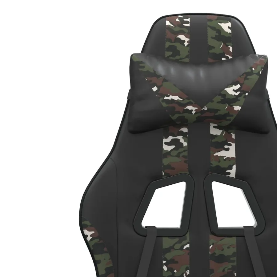 Chaise de jeu Noir et camouflage Similicuir - 11