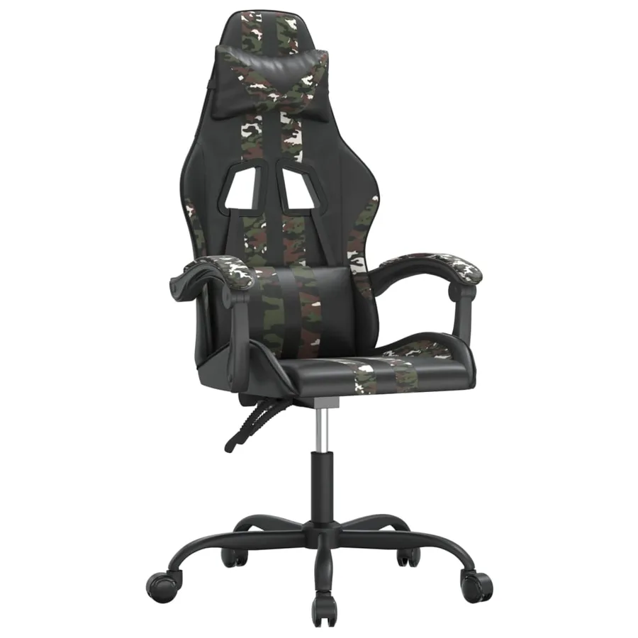 Chaise de jeu Noir et camouflage Similicuir - 2