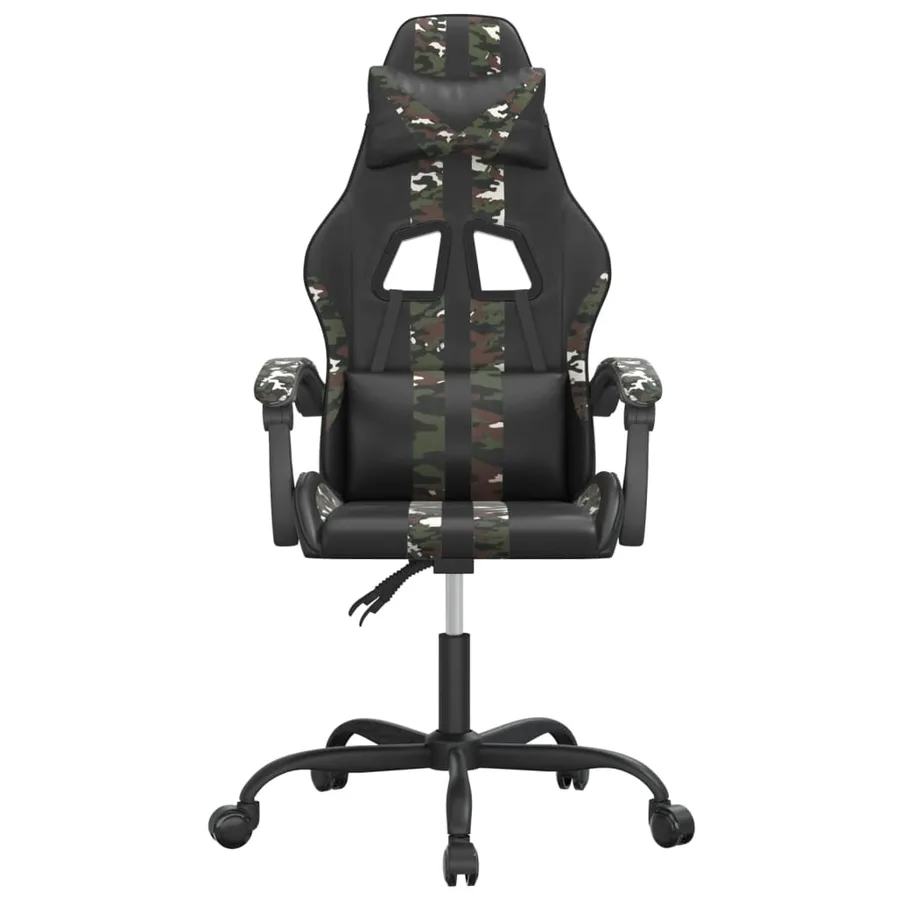Chaise de jeu Noir et camouflage Similicuir - 3